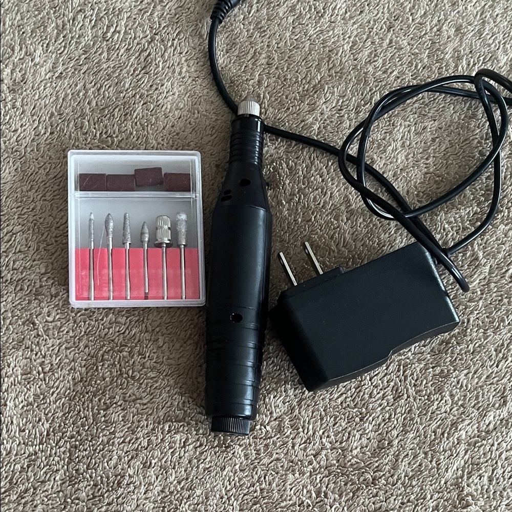 Black Electric Nail Drill Set